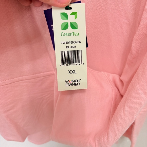 Green Tea Cowl Neck Top - Pink, XXL - NWT - Picture 4 of 6